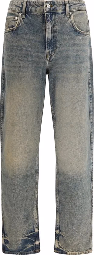 Represent Blue Cotton Straight-Leg Jeans