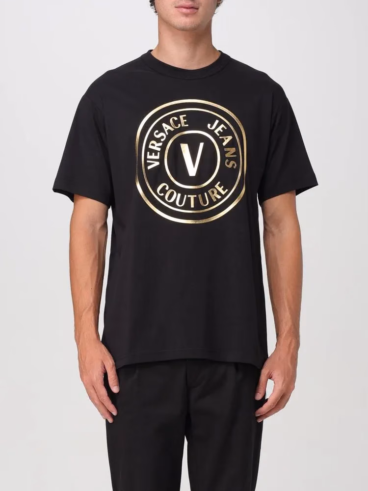 Versace Jeans Black Cotton T-Shirt