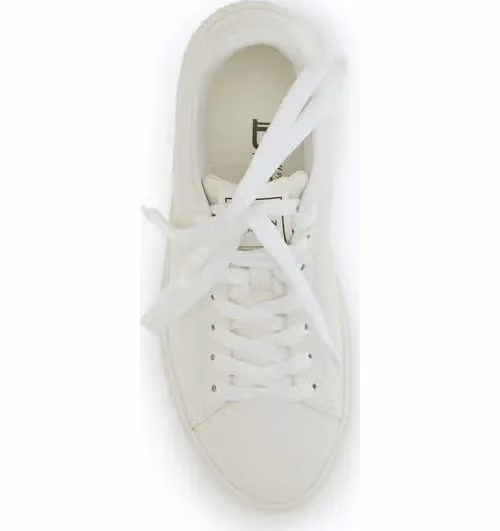 Balmain White Calf Leather Bos Taurus Low Top Sneakers