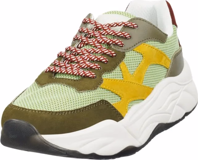 Scotch & Soda Green Goatskin Chunky Sneakers