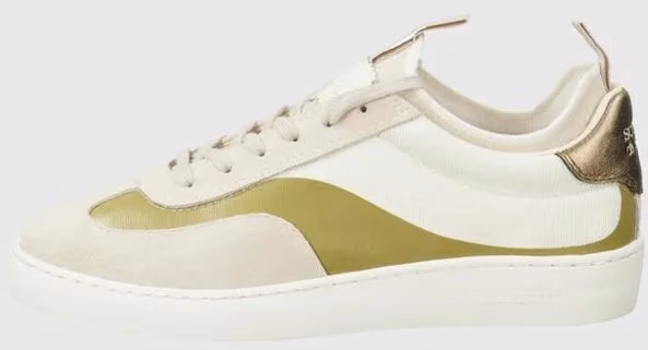Scotch & Soda Beige Leather Low Top Sneakers