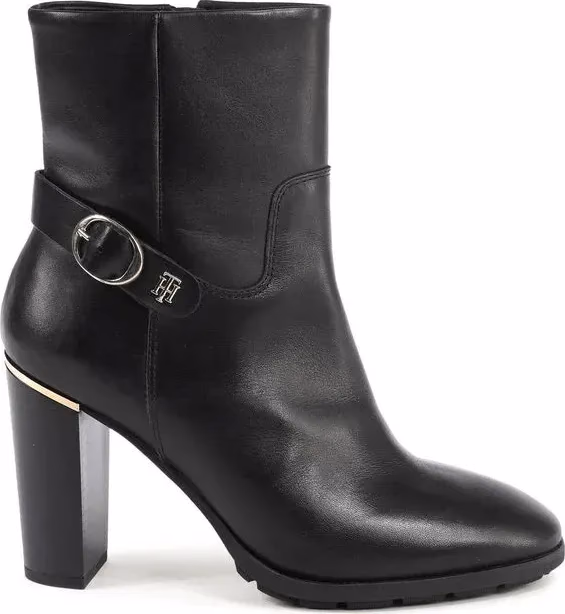 Tommy Hilfiger Black Leather Ankle Boots