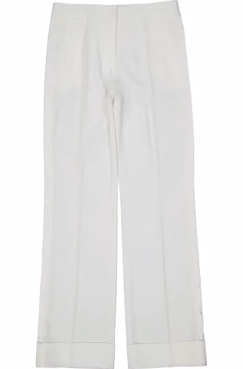 BLANCA VITA White Polyester Casual Pants