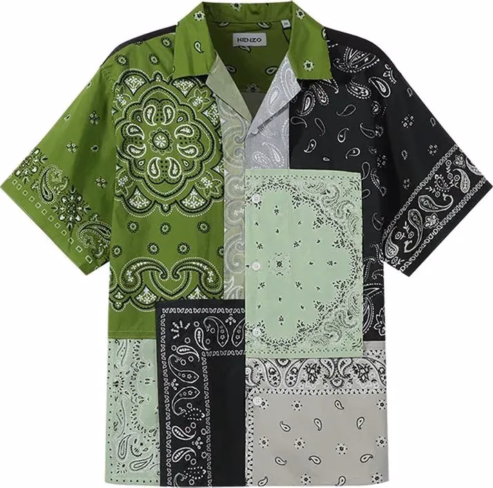 Kenzo Bicolor Cotton Shortsleeve Shirt