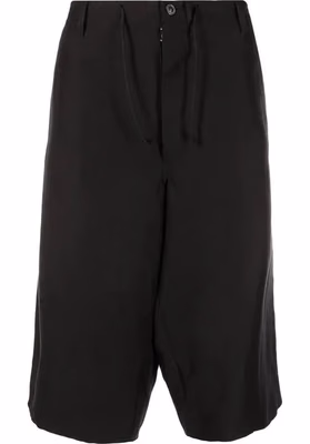Black Linen Bermuda Shorts