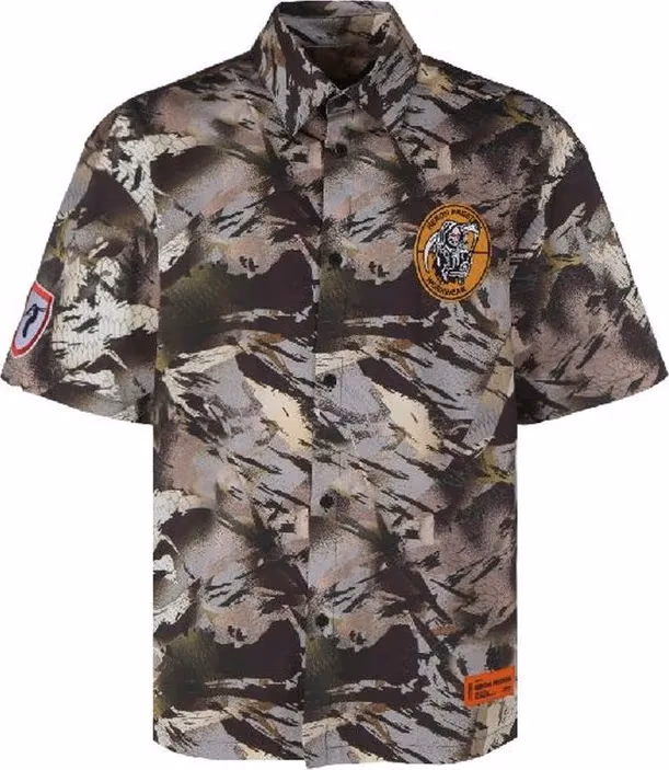 Heron Preston Bicolor Cotton Shortsleeve Shirt