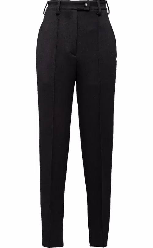 Prada Black Virgin Wool Casual Pants