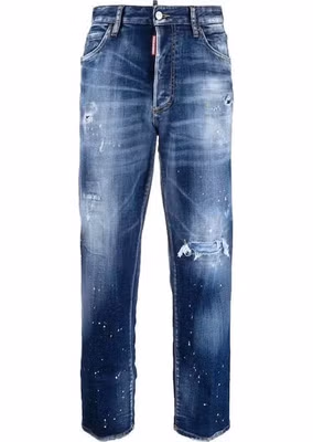 Blue Cotton Relaxed Fit Jeans