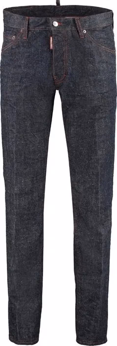 Dsquared² Blue Cotton Straight-Leg Jeans