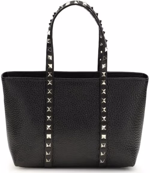 Valentino Garavani Black Calf Leather Bos Taurus Shoulder Bag
