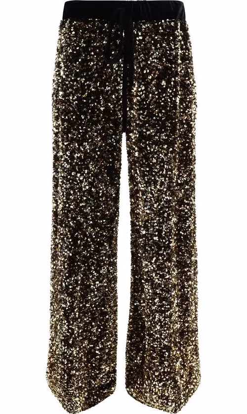 Ella Gold Polyamide Casual Pants