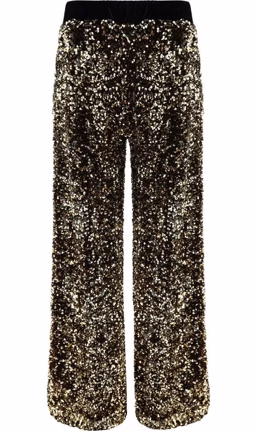 Ella Gold Polyamide Casual Pants