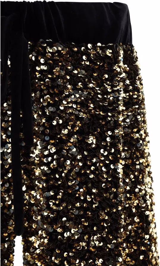 Ella Gold Polyamide Casual Pants
