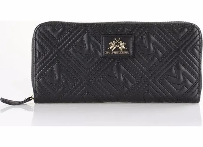 La Martina Black Polyethylene Wallet