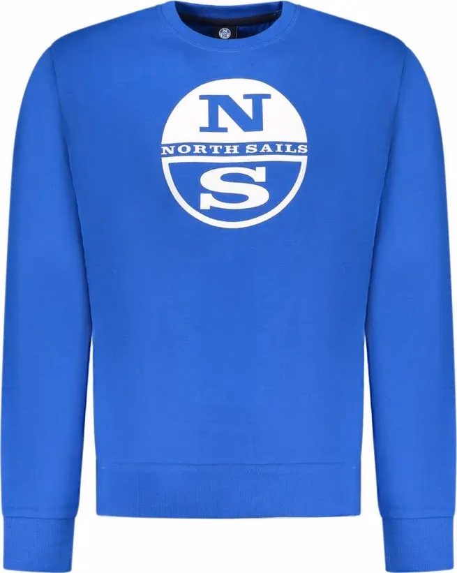 North Sails Blue Cotton Men Sweatshirt