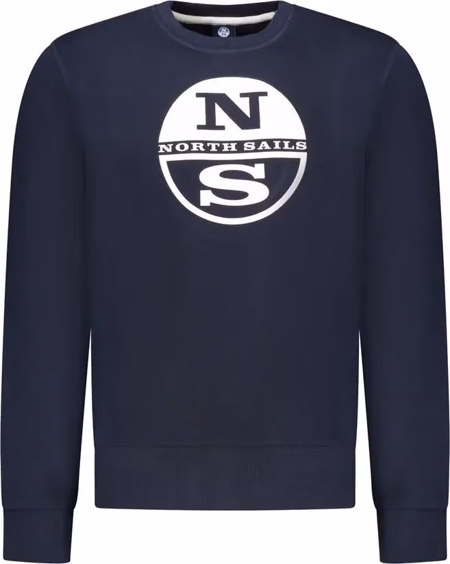 North Sails Blue Cotton Men Sweatshirt