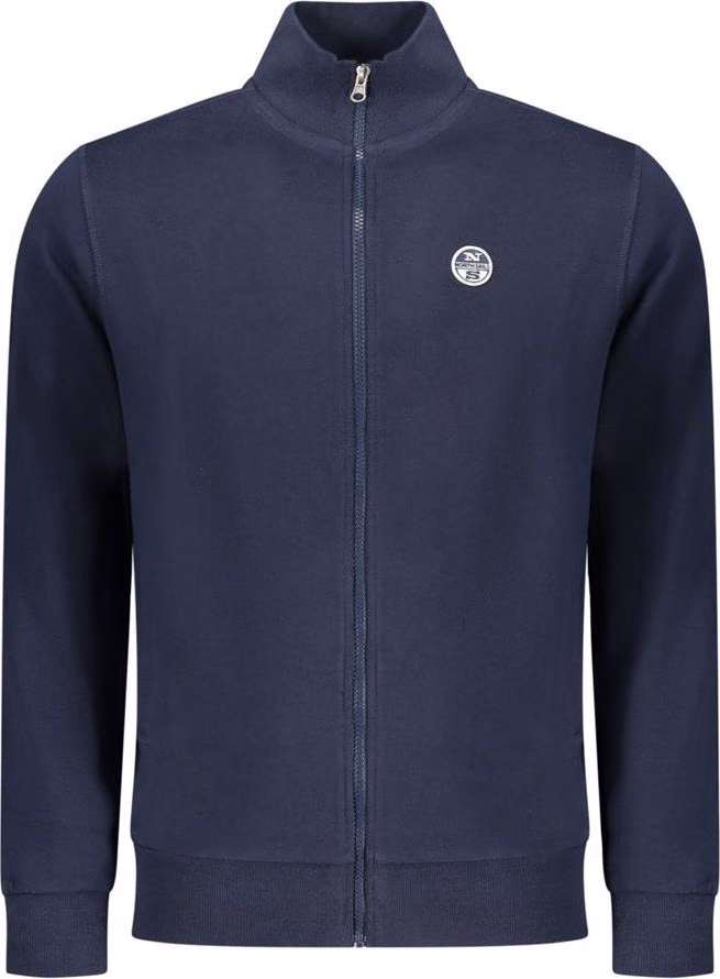 North Sails Blue Cotton Men Sweatshirt