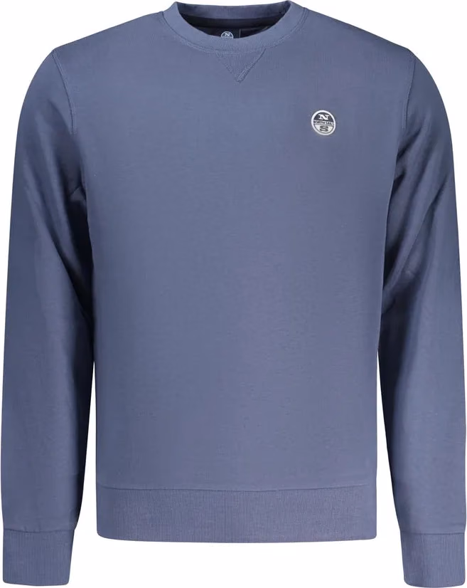 North Sails Blue Cotton Men Sweatshirt