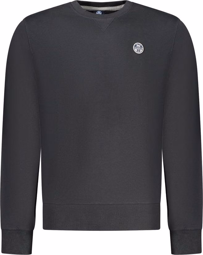 North Sails Black Cotton Men Sweatshirt