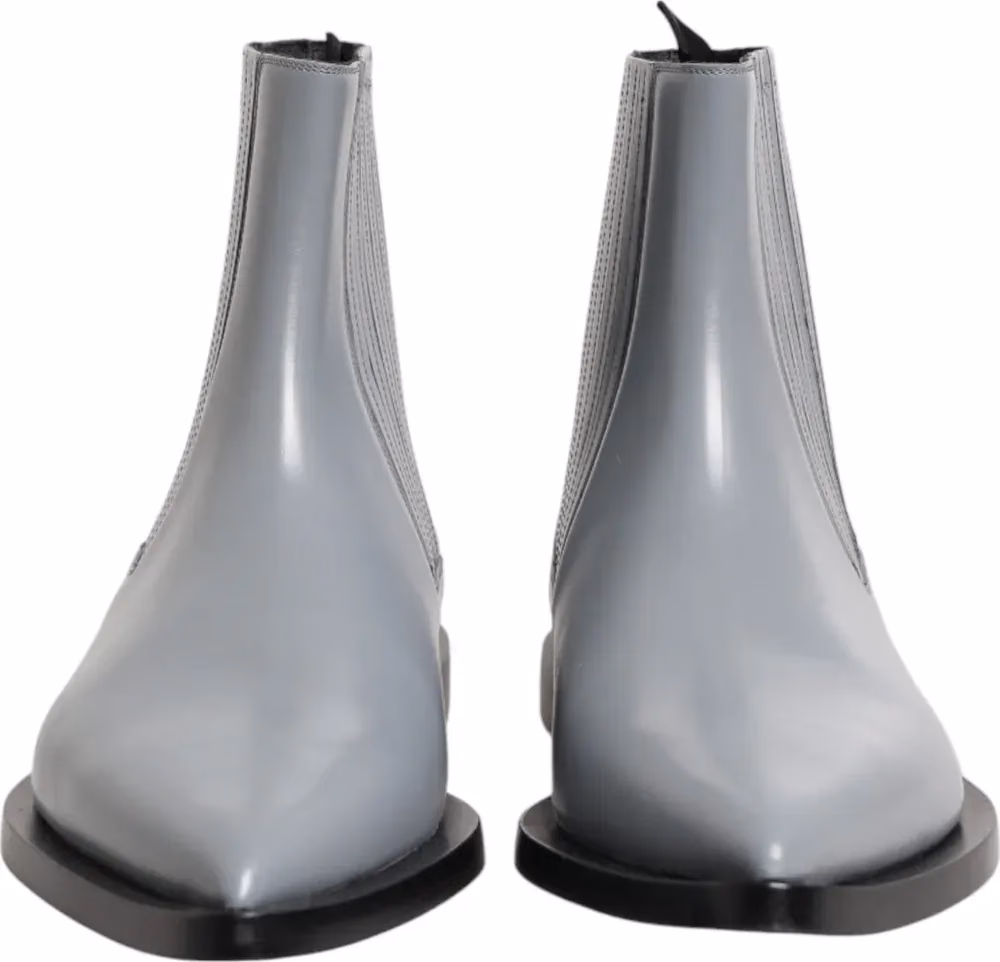 Dolce & Gabbana Light Gray Chelsea Short Ankle Boots Shoes