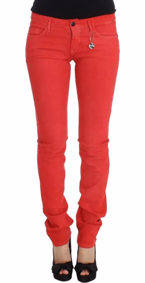 Costume National Multicolor Cotton Skinny Jeans