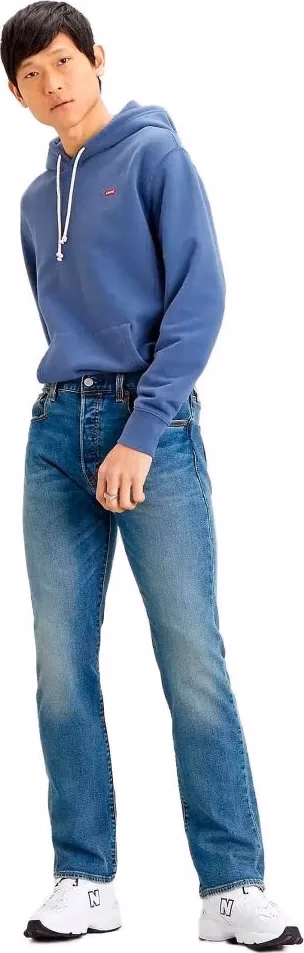 Levi's Blue Cotton Straight-Leg Jeans