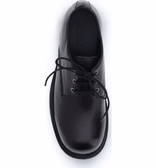 MM6 Black Calf Leather Bos Taurus Oxfords And Derbies