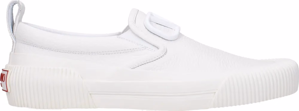 Valentino Garavani White Leather Slip-On Loafers