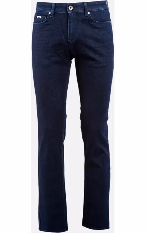 Gas Blue Cotton Straight-Leg Jeans
