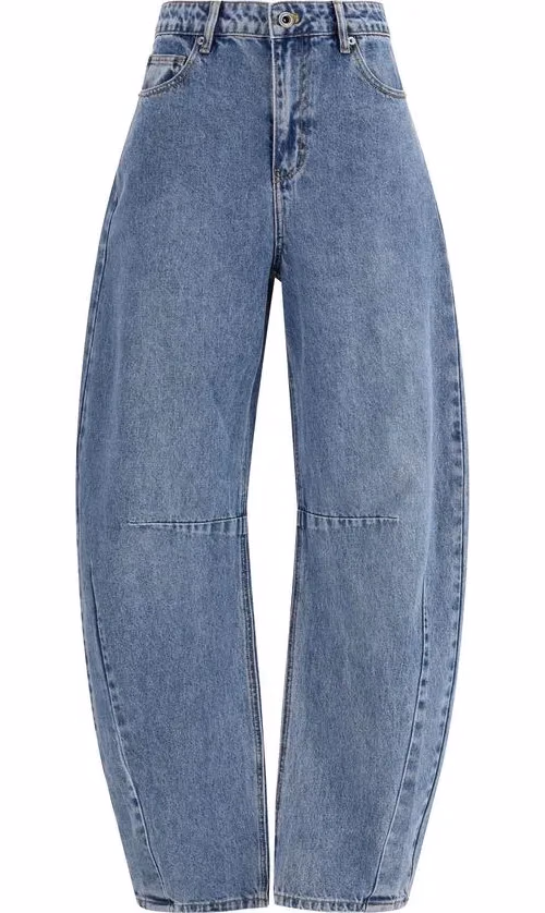 Self-Portrait Blue Cotton Relaxed Fit Jeans
