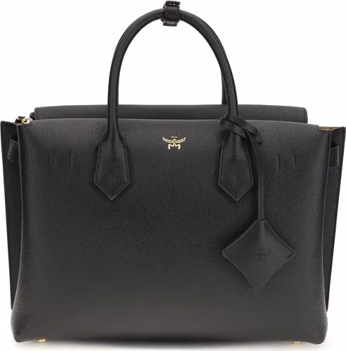 MCM Black Calf Leather Bos Taurus Handbag
