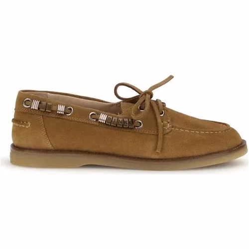 PINKO Brown Calf Leather Bos Taurus Slip-On Loafers