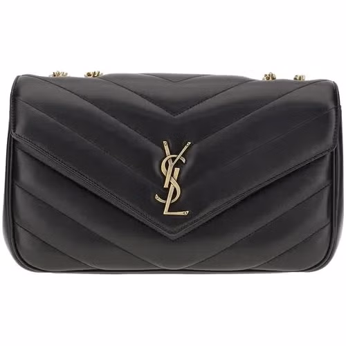 Saint Laurent Black Lamb Ovis Aries Aries Shoulder Bag