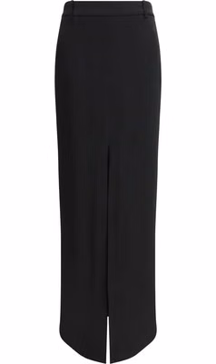 Black Acetate Long Skirt