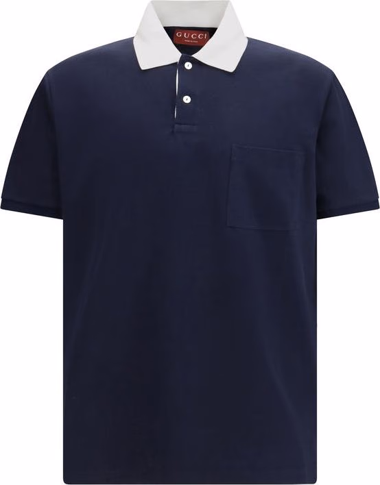 Gucci Blue Cotton Polo Shirt