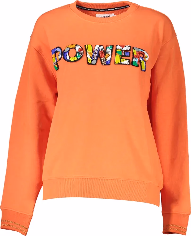 Desigual Orange Cotton Sweatshirt