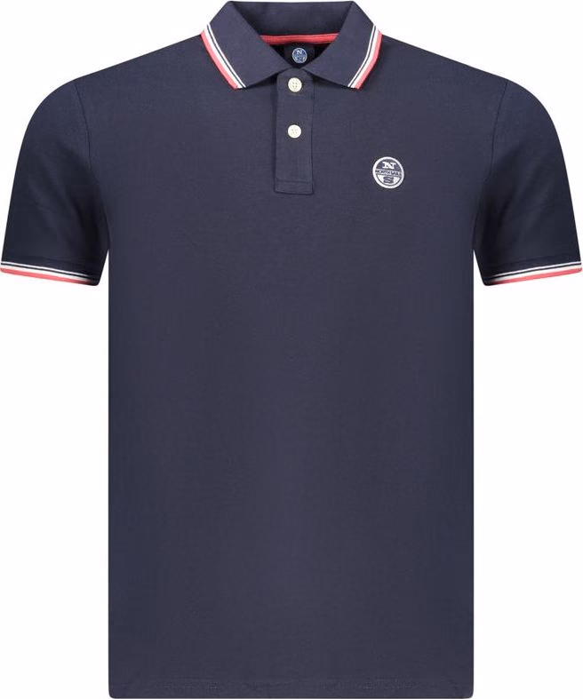 North Sails Blue Cotton Men Polo Shirt