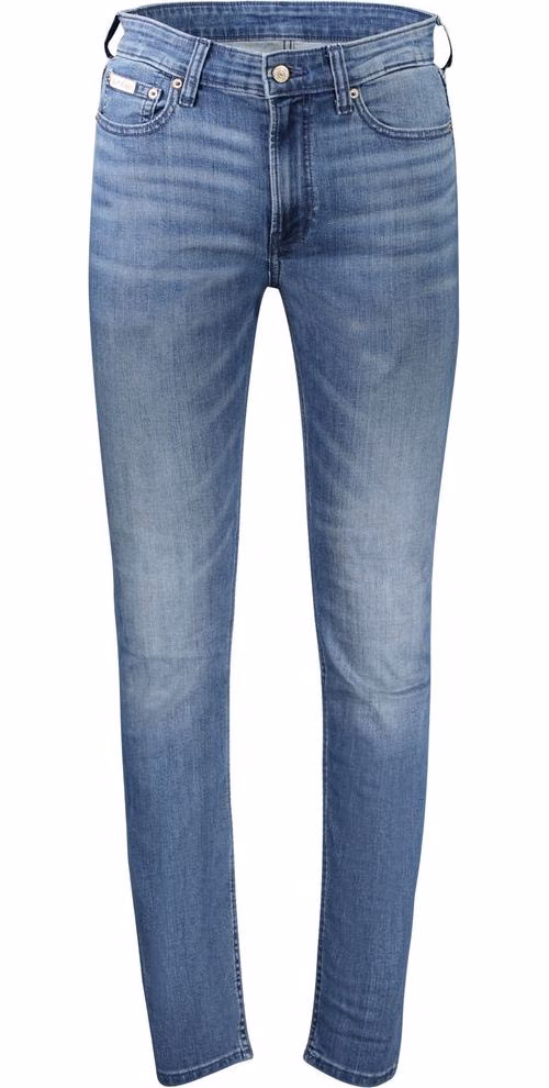Calvin Klein Blu Cotton Men's Slim-Taper Jean
