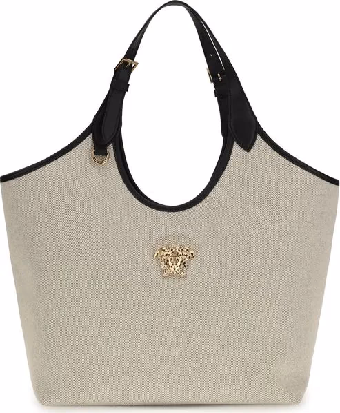Versace Beige Cotton Shoulder Bag
