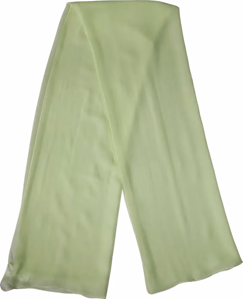 Dolce & Gabbana Light Green Silk Neck Wrap Stole 200cm x 134cm Scarf