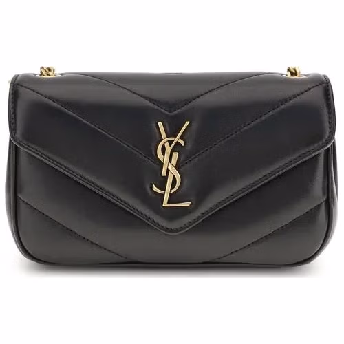 Saint Laurent Black Lamb Ovis Aries Aries Shoulder Bag