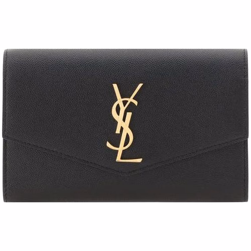 Saint Laurent Black Calf Leather Bos Taurus Wallet