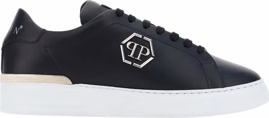 Philipp Plein Black Calf Leather Bos Taurus Low Top Sneakers