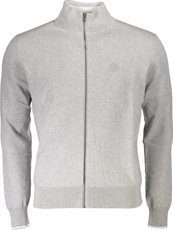 North Sails Grigio Organic Cotton Men Cardigan