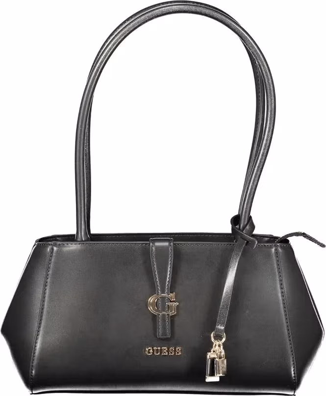 Guess Jeans Nero Poliuretano Donna Shoulder Bag
