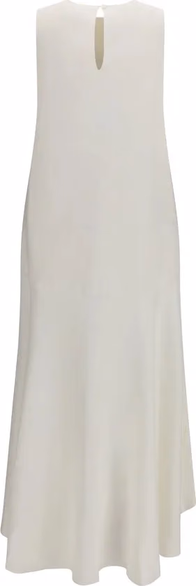 P.A.R.O.S.H. White Linen Casual Dress