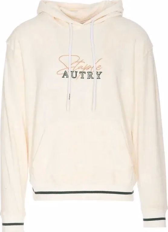 Autry White Cotton Hoodie