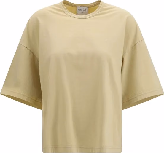 Forte_Forte Beige Cotton T-Shirt