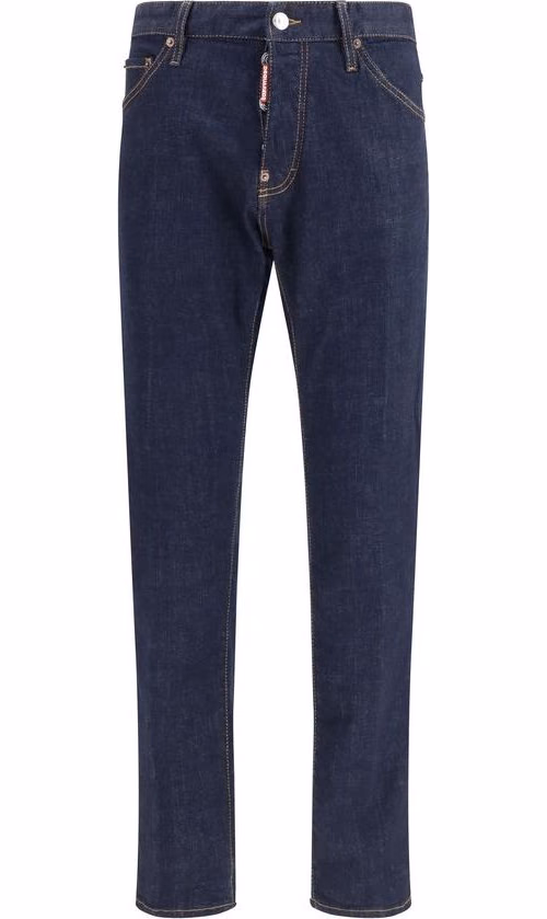 Dsquared² Blue Cotton Straight-Leg Jeans