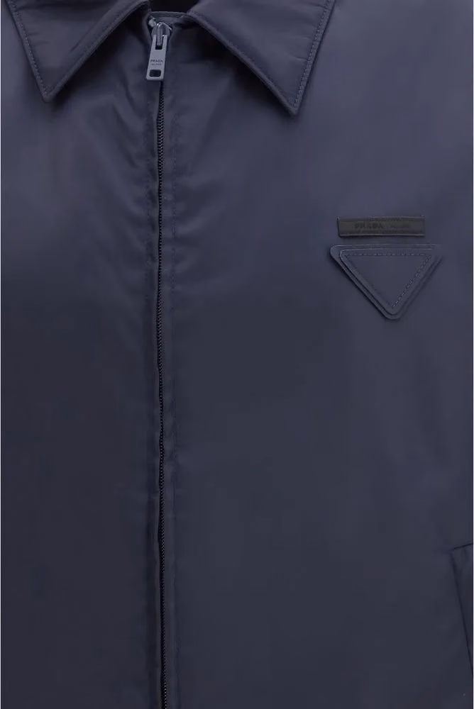 Prada Blue Nylon Shell Jacket